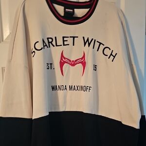 Marvel Scarlet Witch Black and Cream Sweatshirt
